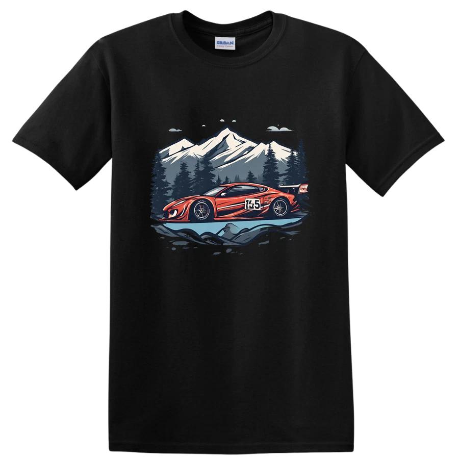 Racing Car Mountain Graphic T Shirt Cool Sports Car Tee Adventure Lifestyle XXXXL