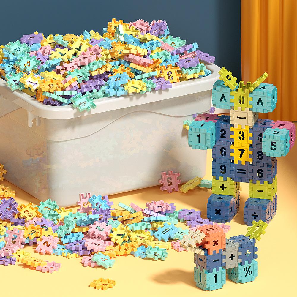 Handmade Diy Plastic House Mosaic Building Block Toy Children'S Digital Block Cognitive Toy