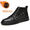 Brand Men's Winter Boots Retro Genuine Leather Boots Men Warm Snow Shoes Handmade Luxury Sneakers Men Casual Shoes