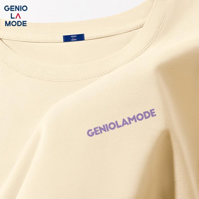 GENIOLAMODE Men s Cotton Logo Print Short Sleeve T-Shirt XL