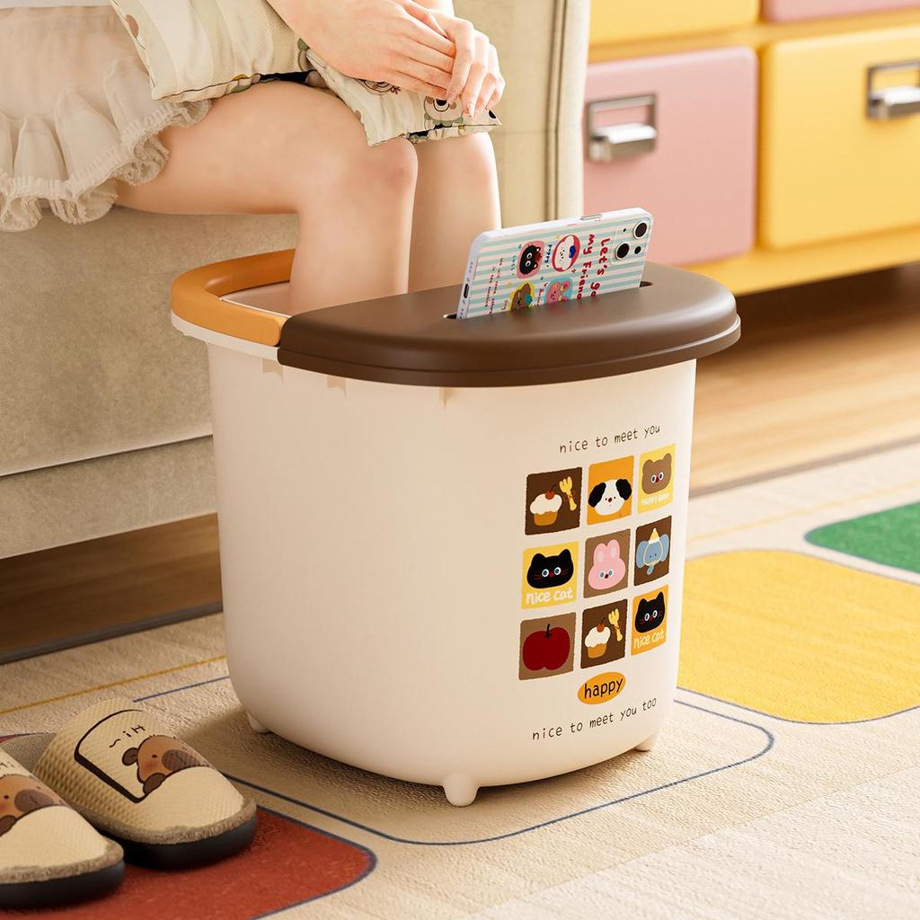 Deep Calf Foot Spa: Foldable Foot Bath Bucket with Thickened Plastic Basin