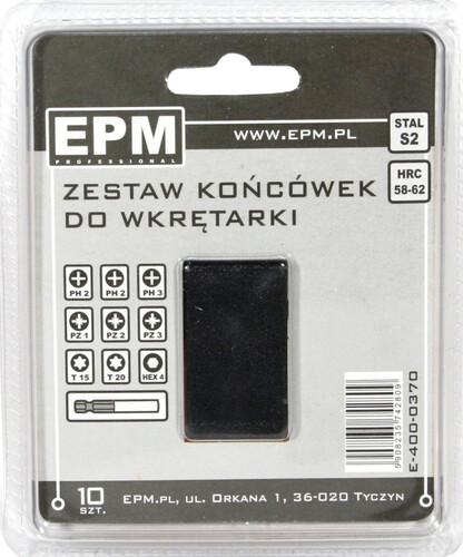 Screwdriver Bit Set 9 Pcs + Magnetic Holder - E-400-0370