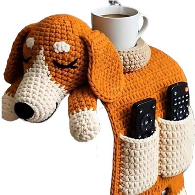 Knitted Pet Storage Organizers Large Capacity Movable Dog Toy Bag For Small Space Kitchen Living Room