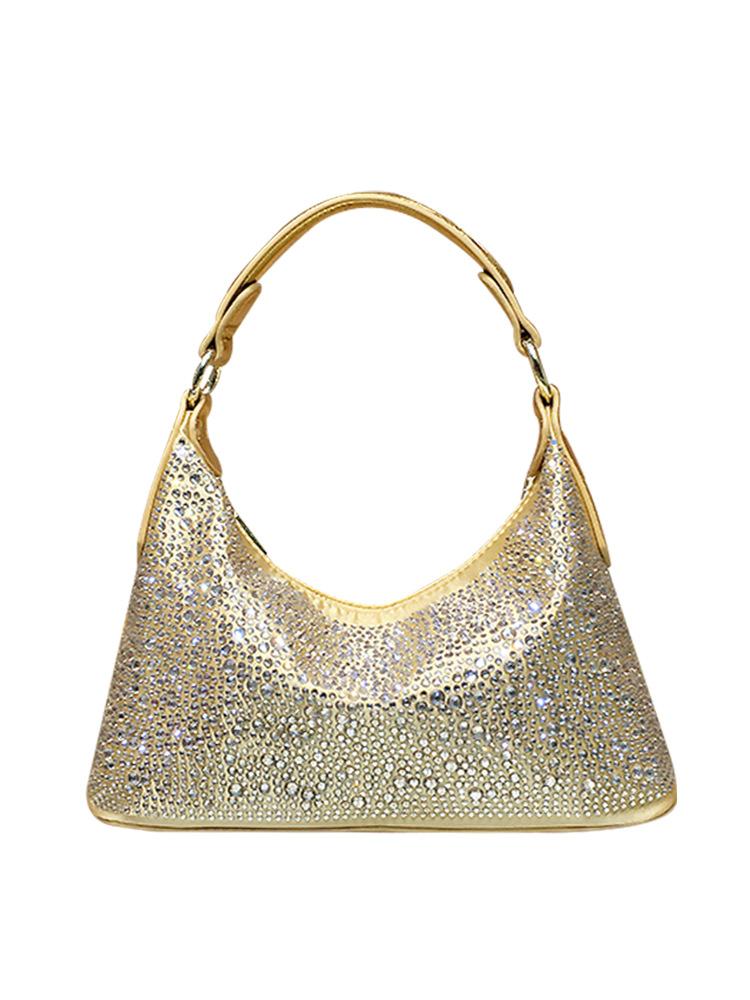 Women Shiny Evening Handbag Female Delicate Rhinestone Shoulder Bag Dinner Fashion Luxury Large Capacity Tote Bag Gift for Girls