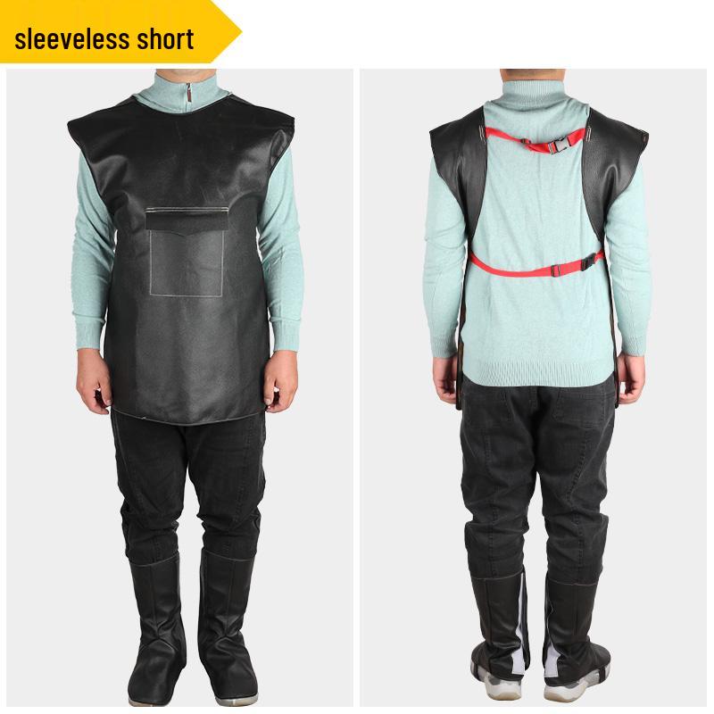 Cowhide Welding Suit – Flame Retardant, Anti-Scald, High-Temperature & Wear Resistant Leather Apron for Welders.