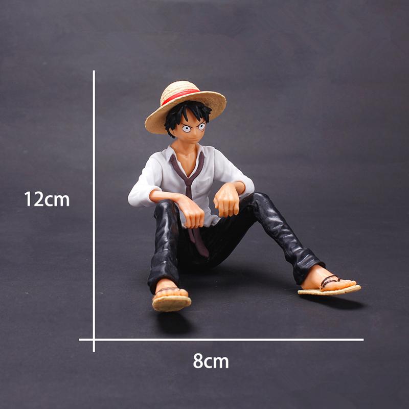 One Piece Anime Figur Luffy Sittestilling Action Figur PVC-modellsamling Statue Figur Dukke Leke Til Bursdagsgave