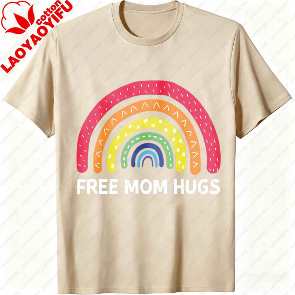 Mom Hugs Shirt Proud Mom Tshirt Rainbow Gay Pride Unisex Women Tee Lgbtq Gift Rainbow Pride Tops Equality Clothes Loode Clothes