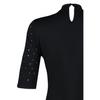 Black Stone Detailed Interlock Mini Knitted Dress Twoaw24el00395