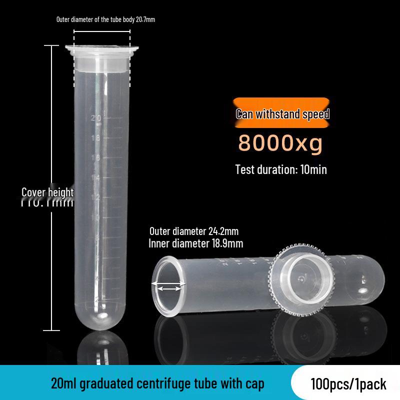 Laboratory Plastic Tubes: PCR, Centrifuge & Seed Bottles in 0.2/1.5/5/10/15/30/50ml