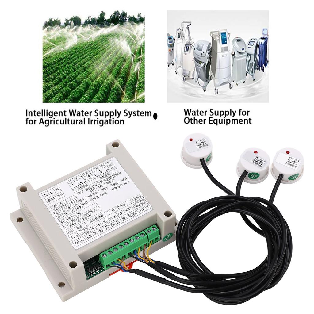 AC100 do 260V Automatyczny regulator poziomu wody XKC C352 3P Bezkontaktowy czujnik poziomu cieczy do zbiornika