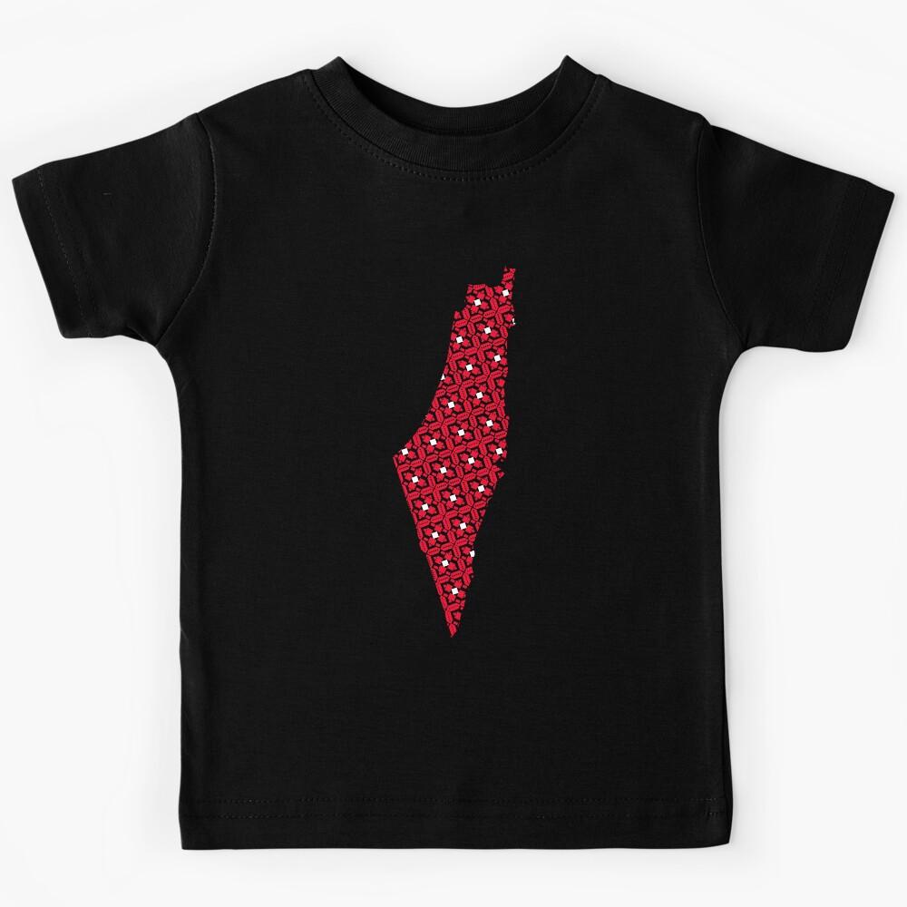 Palestine Embroidery map Kids T-Shirt 140