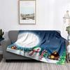 Home Decoration Plush Throw Sofa Blanket Bedspread Bed Fluffy Soft Blankets Decor Plaid Modern Halloween Merry Christmas Winter