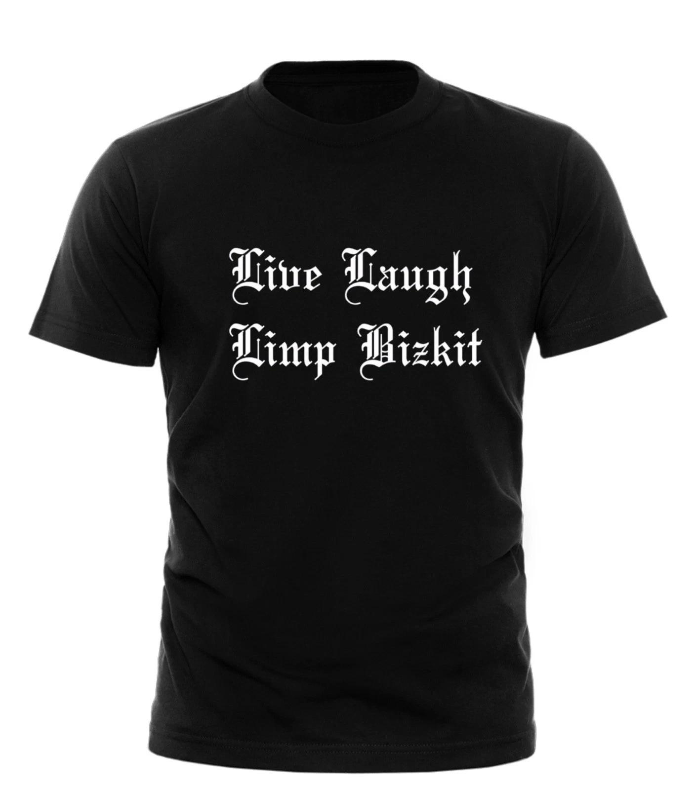 Футболка Live Laugh Limp Bizkit | Ню-метал | Смешная | 2000-е | Ретро | Цитаты L