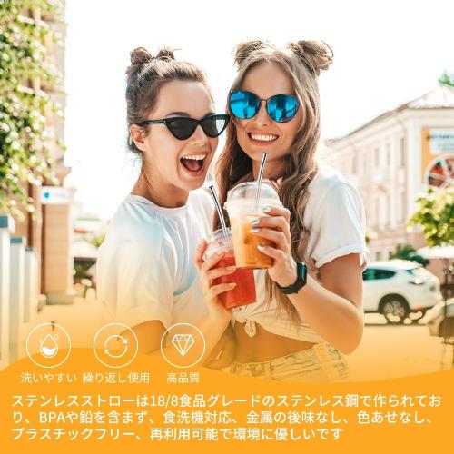 304 Stainless Steel Straw Spoon, a two-in-one fruit tea filter and stirrer with a removable straw and spoon, reusable (style 1)