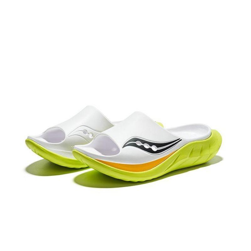 SAUCONY Cradle 2 Unisex EVA Slide Slippers White Green Black Hollow Non-slip Casual Versatile S28903-1