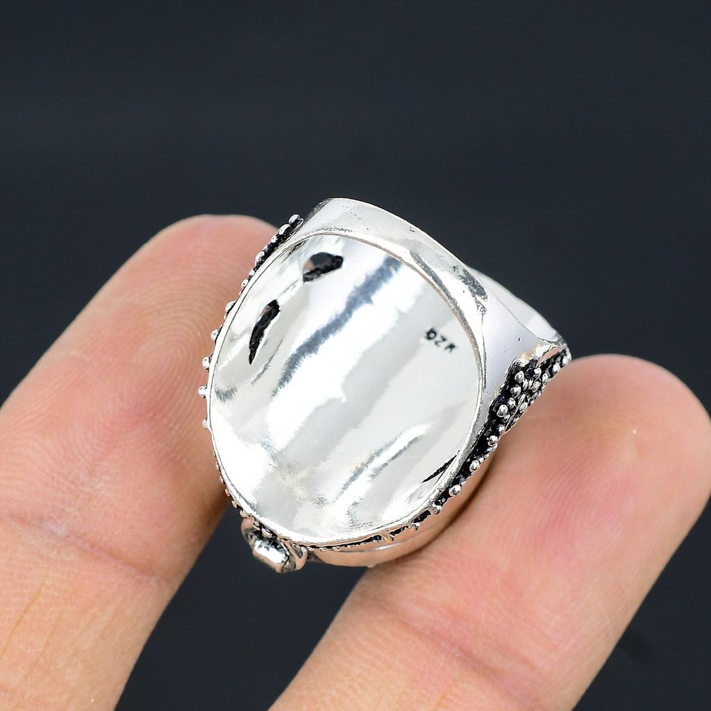 Tiger Eye Gemstone 925 Sterling Silver Jewelry Poison Ring Jewelry Size 9