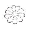 New 12Pcs Chrome Plated Ball Bead Easy Glide Shower Metal Curtain Rings Hooks