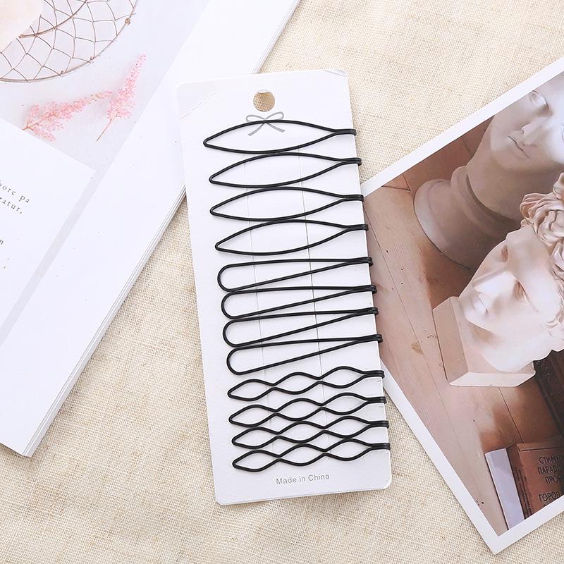 

Женская черная заколка для волос - челка в стиле знаменитости и боковой зажим