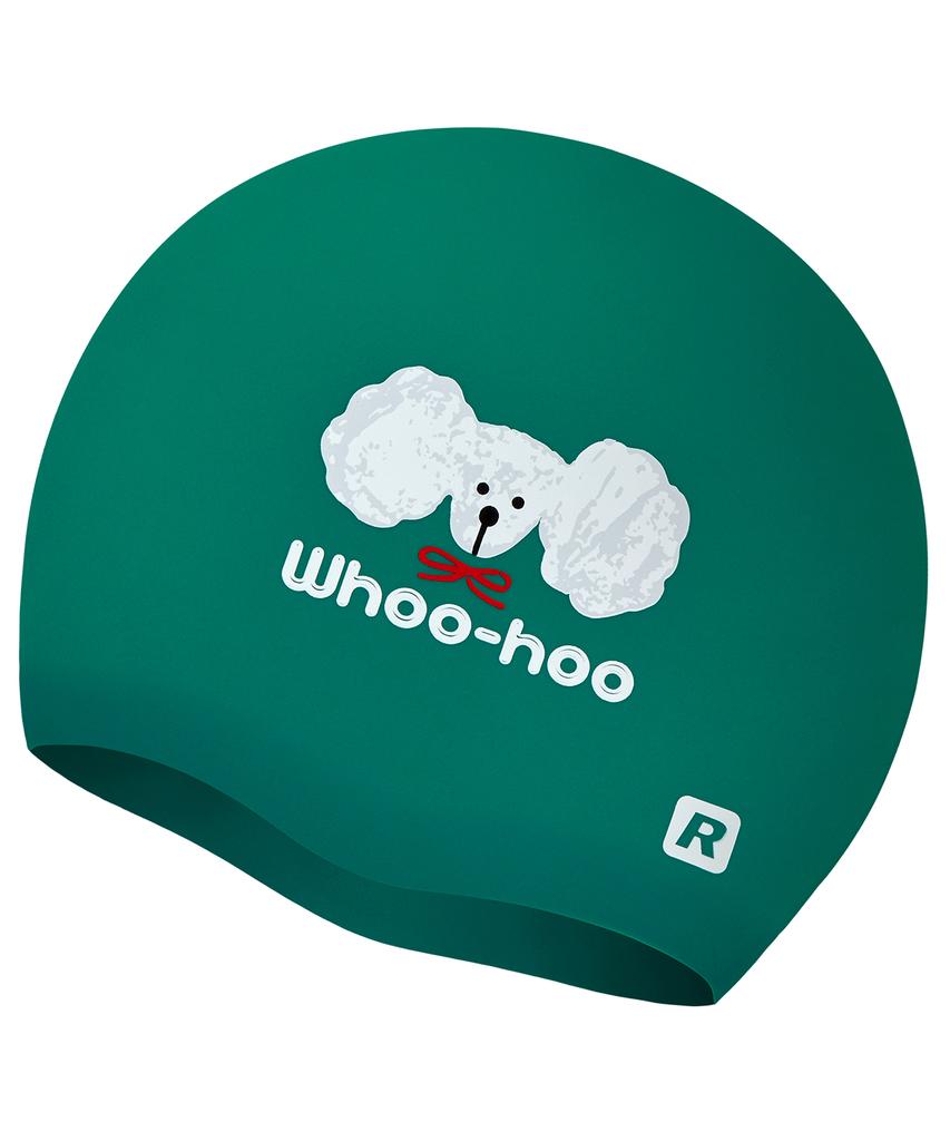 Laelliseupocheu [Oruc810 Grn] Poodle Huhu Silicone Swim Cap Green