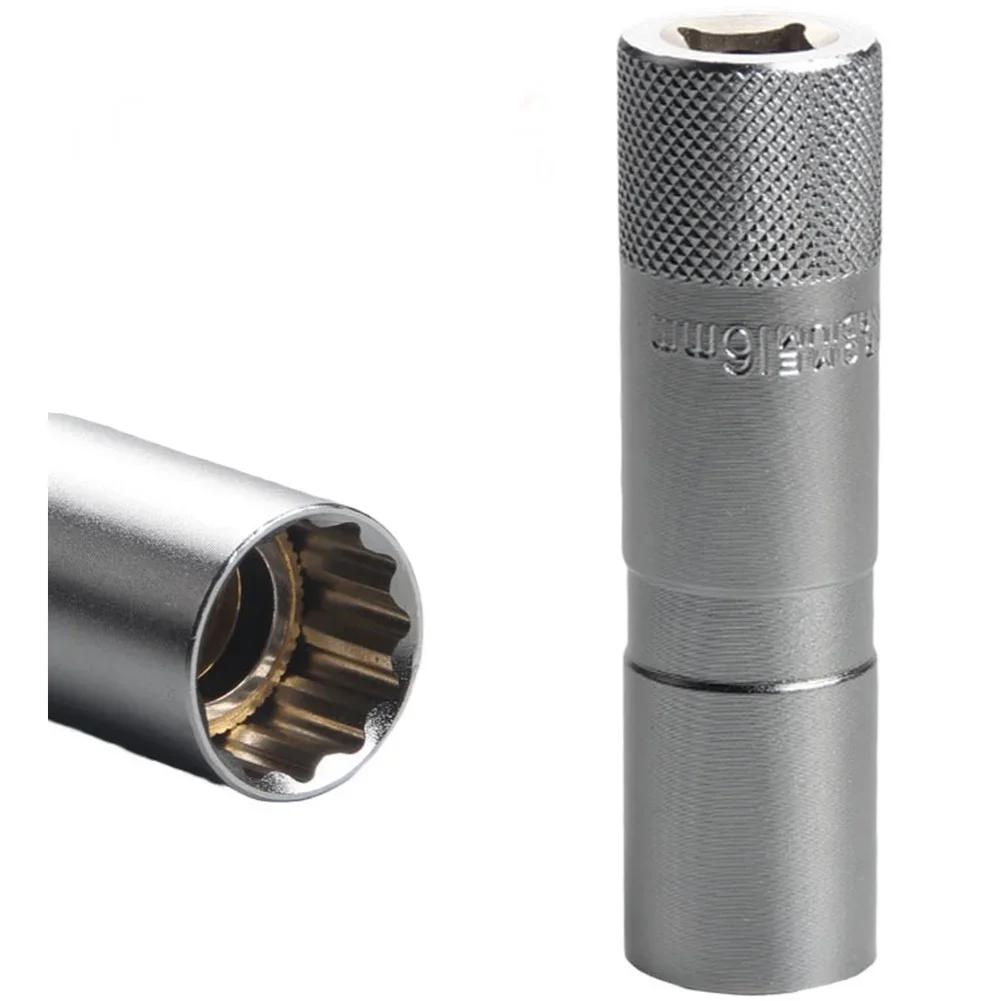 16mm Magnetic Spark Socket Wrench Flexible Thin Wall 12 Angle Chrome Vanadium Steel for Automotive and Motorcycle