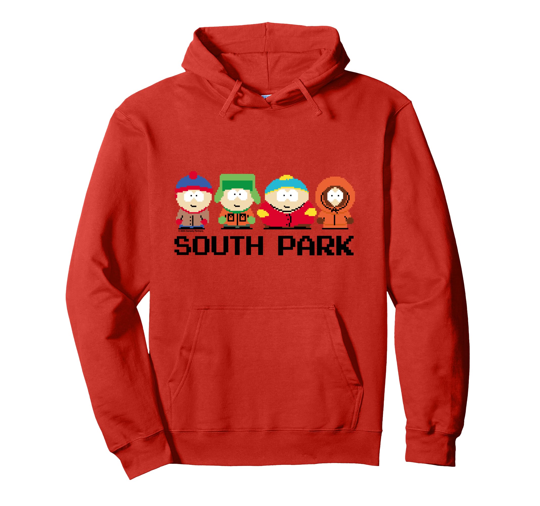 Худи с пиксельными Картманом, Кайлом и Кенни из South Park в стиле гангстеров
