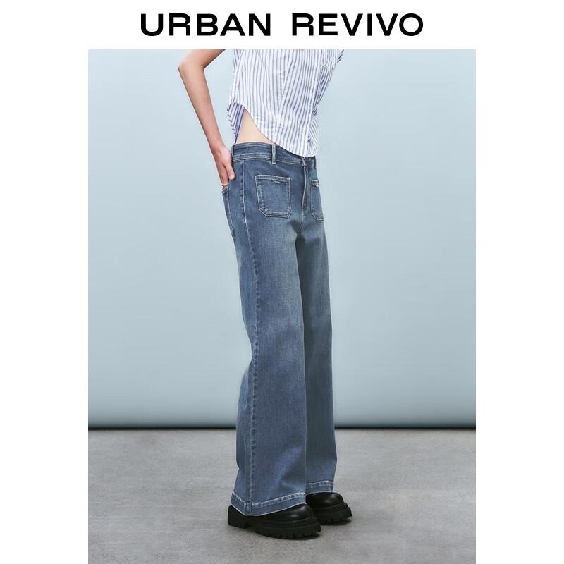 UR 2025 Spring Retro Bow-knot Denim Jeans