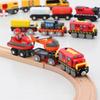 Treno Locomotiva a Batteria per Bambini con Azione, Collegamento Magnetico, Potente Set Treno Adatto per Treni e Binari in Legno Brio