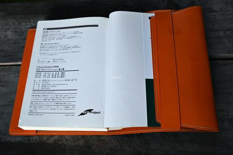 Roost Outdoors Echte Leder Verstellbare Buchhülle, A5 Größe (Kamel)