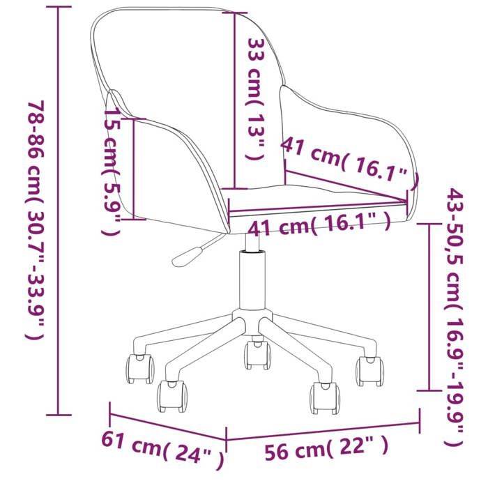 VidaXL Lot de 2 Chaises Pivotantes à Manger, Sièges à Dîner, Chaises de Repas, Meubles de de Salle à Manger Cuisine Maison 3103420