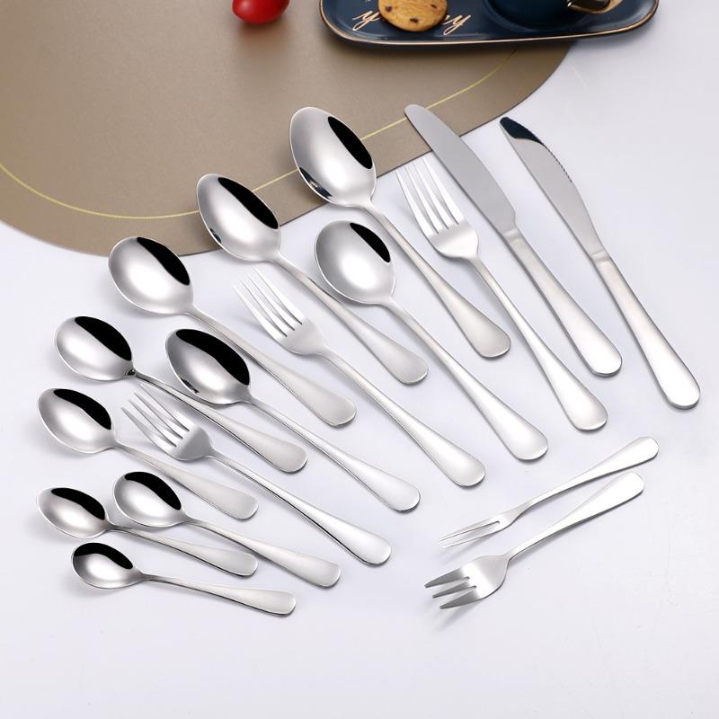 Western tableware Stainless steel knives, forks and spoons set Hotel supplies Steak knife Western food fork and spoon