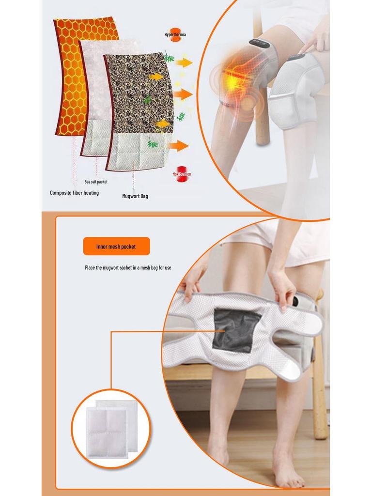 Electric Heated Knee Pads for Middle-aged & Elderly - Therapy & Massage Device for Cold Legs