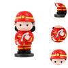 Firefighter Figure Auto Decoration Birthday Gift Decorative Mini Fireman Doll