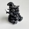La nouvelle statue de grenouille sorcière en résine convient aux décorations de maison avec des chapeaux noirs et des squelettes