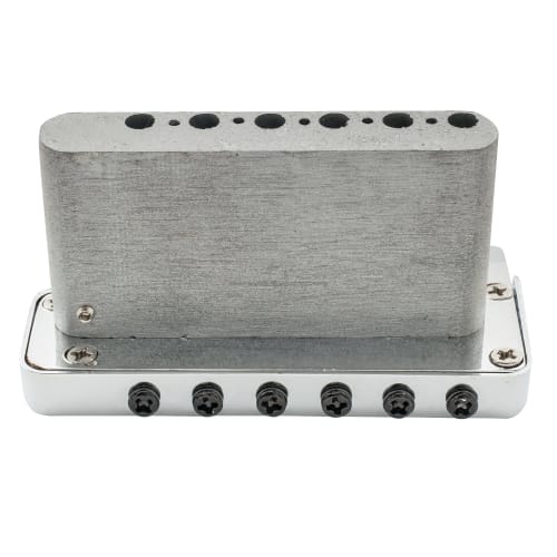 Wilkinson WOV09 Deluxe 10.5mm ST Tremolo Bridge, 6-Point, American Vintage Narrow Spacing, for Strat Electric Guitars, Chrome