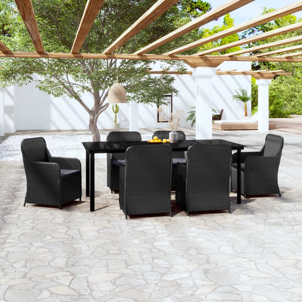 Ensemble à manger de jardin avec coussins 7 pcs