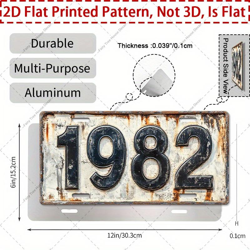 AL Sign Vintage Durable Metal Plaque Wall Decor Retro Rusted Year Wall Art
