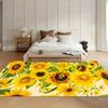 Sunflower Floral Door Mat Washable Carpet Non-Slip Rug for Entryway & Kitchen Bold Yellow & Cream Carpet Home Alfombra Gift Rugs