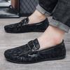 Summer new versatile trend men's shoes soft leather soft sole wear-resistant Doudou shoes fashion classic business