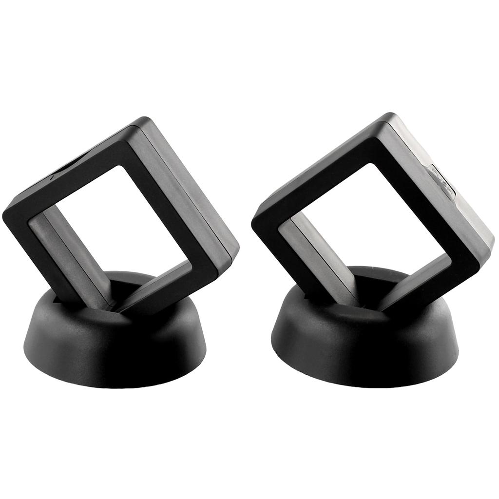 Transparent Plastic Case for 50mm Round or Square Medals Stamps Keepsakes with Floating Effect Between Two Films