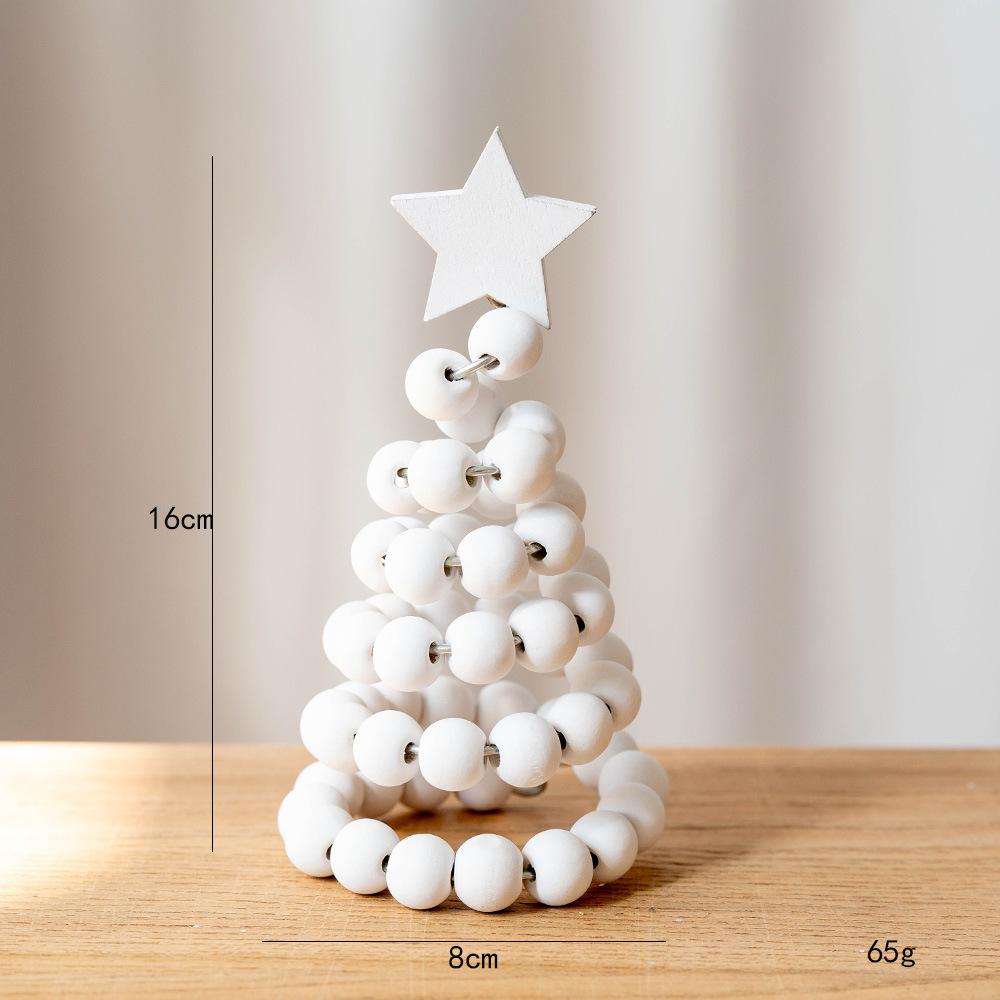 1pc New Christmas Decoration Creative Nordic Style Wooden Christmas Tree Ornaments Desktop Display, Suitable for 4 Seasons