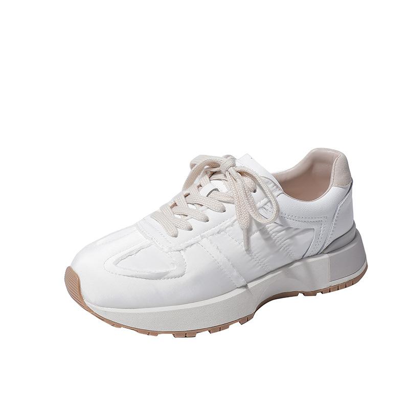 

Studiolee~ Колледж, круглый носок, комбинированные, с ощущением попирания, на толстой подошве, женские туфли на шнуровке спереди 39 белый