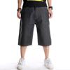 RogueWave Summer Plus Size Wide Leg Hip-Hop Black Jeans Shorts Male Skateboard Swag Baggy Men Denim Pants