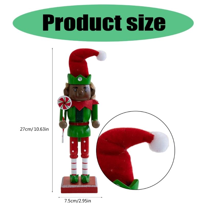 Colorful Soldier Christmas Soldier Dolls Decorations Soldier Wood Christmas Walnut Soldier Winter Table Toppers