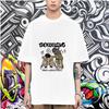 Men Tshirt Oversized Cotton Letter Streetwear Hip Hop Harajuku Vintage Two Boy Graphic Short Sleeve Tops Aesthetic Clothing