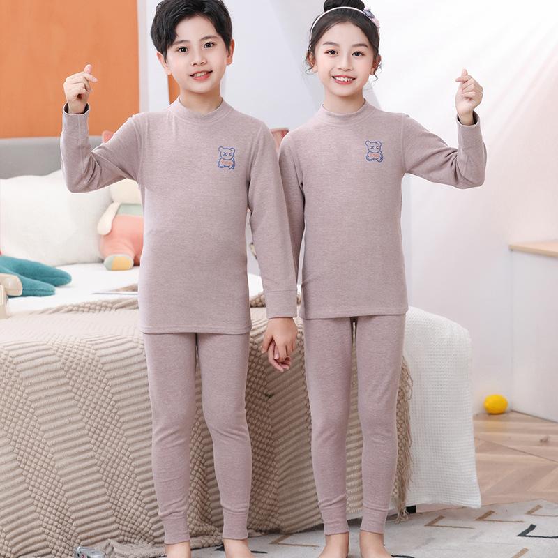 

Немецкий бархатный бесшовный детский термобелье комплект для мальчиков бархатное детское согревающее термобелье для девочек зимние кальсоны 100 yards height 85-95CM