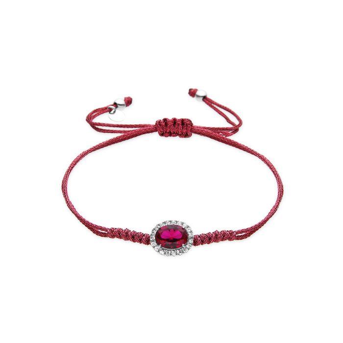 Bracelet - Luxenter - Lyla - Argent 925 - Zircone Cubique Rubis - Plaqué Rhodium