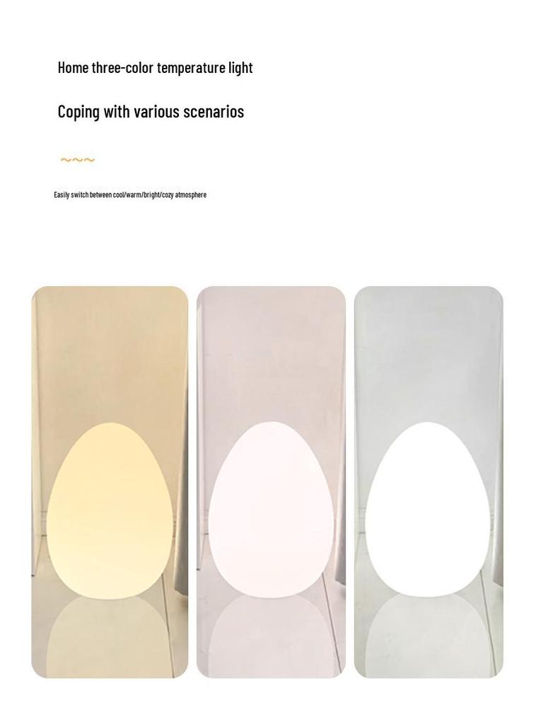 Nordic Egg-Shaped Table & Floor Lamp: Luxury Smart Lighting for Bedroom and Living Room
