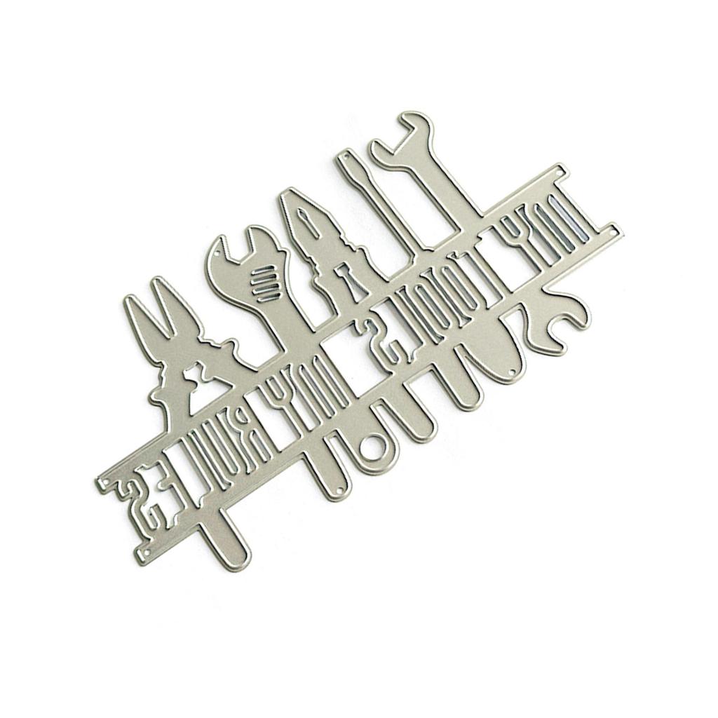 My Tools My Rules Decorative Die Cut Metal Embossing Stencils Carbon Steel Cutting Dies for Card Making Scrapbooking