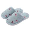 Cute Cherry Cotton Slippers Autumn and Winter Plush Warm Home Indoor Home Non-slip Floor Mop