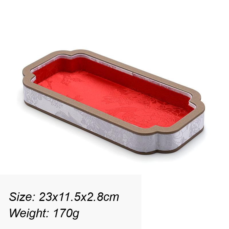 Ancient Style Jewelry Display Tray Counter Jade Storage Display Viewing Trays Forged Cloth Necklace Bracelet Organizer Plate